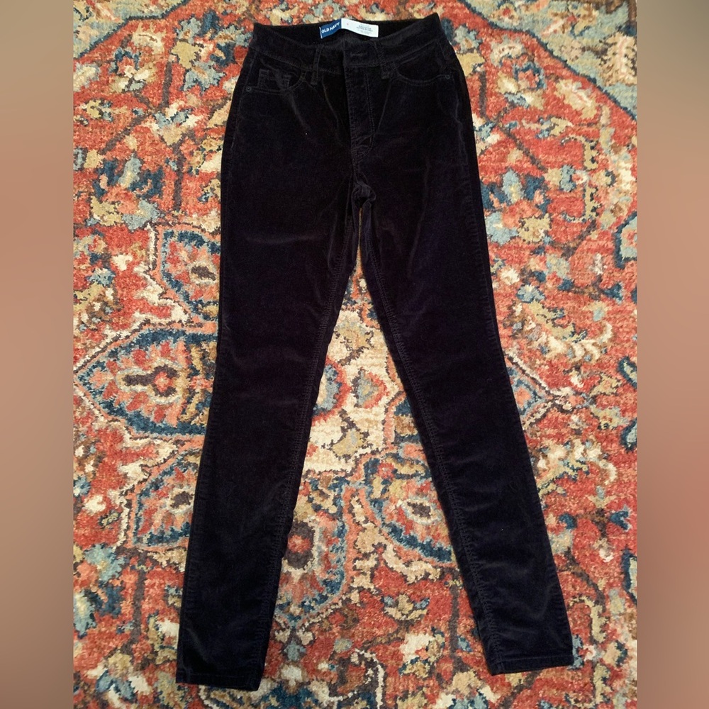Old Navy High-Rise Super Skinny Velvet Pant, Size 0